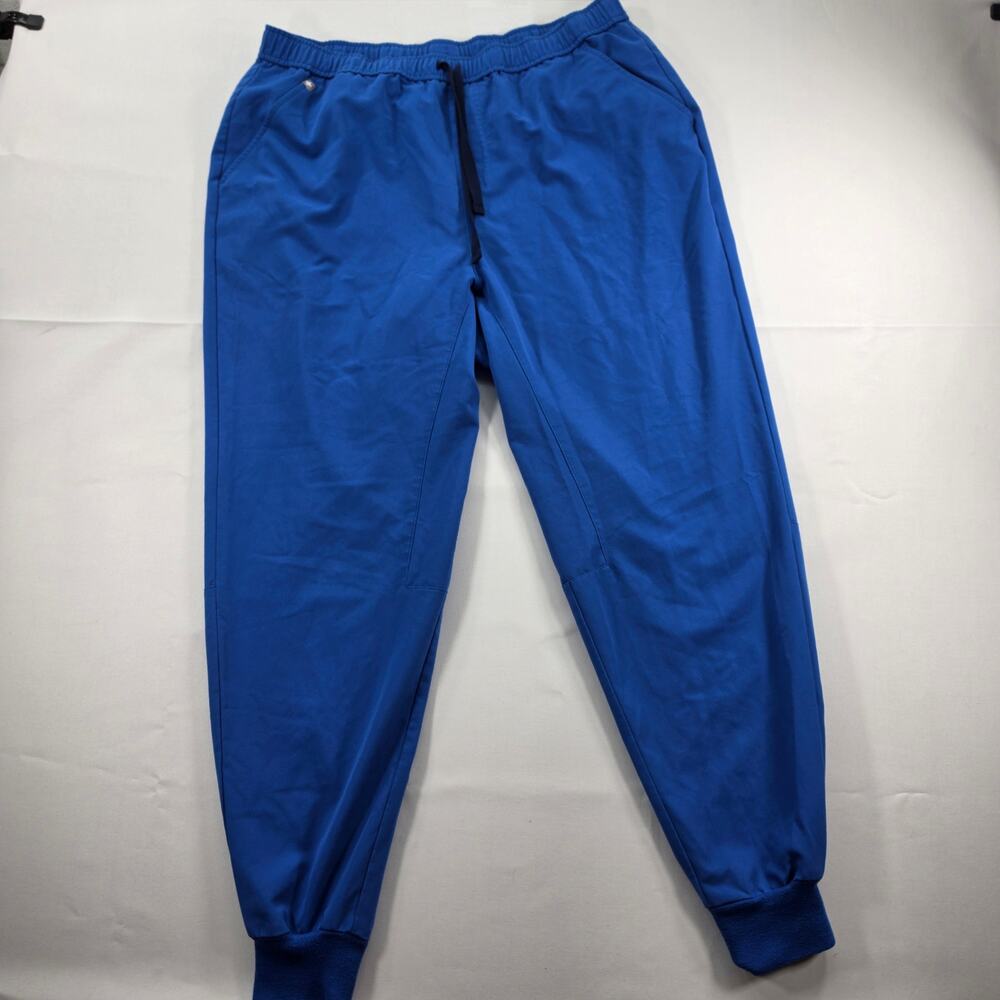 FIGS Technical Collection Jogger Scrub Pants Men's XXL Blue Stretch Drawstring